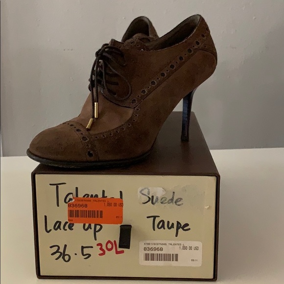 Louis Vuitton Taupe Suede Booties - Picture 2 of 4